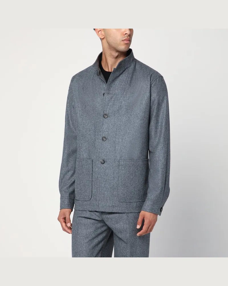 Tagliatore Graue Jacke aus Wolle Grau