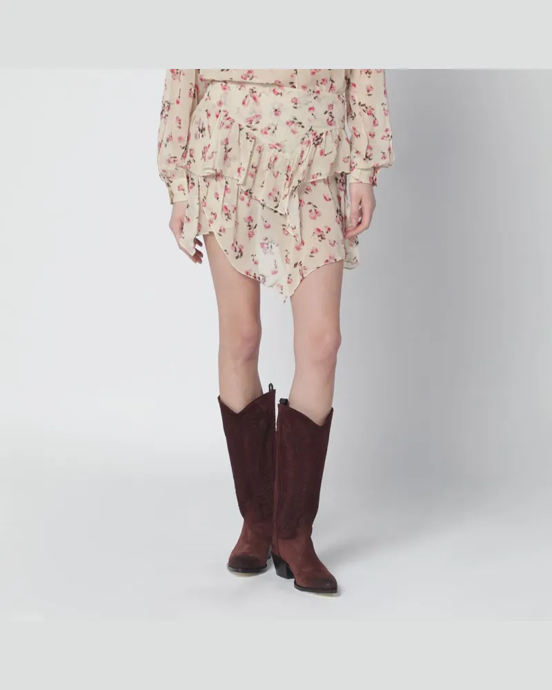 Isabel Marant Lolita Minirock in Beige mit floralem Print Beige