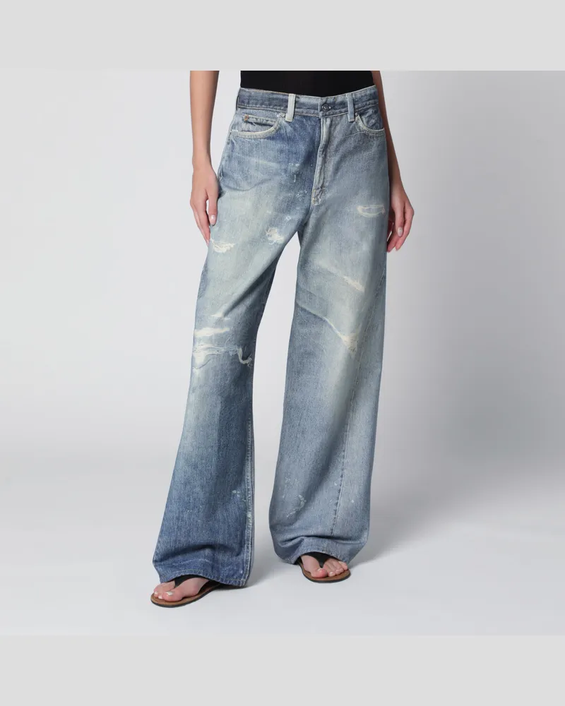 Our Legacy Full Cut Digital Denim Print Jeans Blue