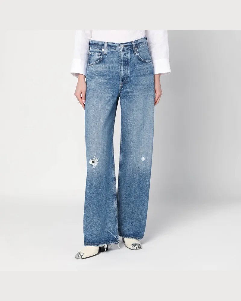 Citizens of humanity Ayla Baggy-Jeans blau mit Rissen Blau