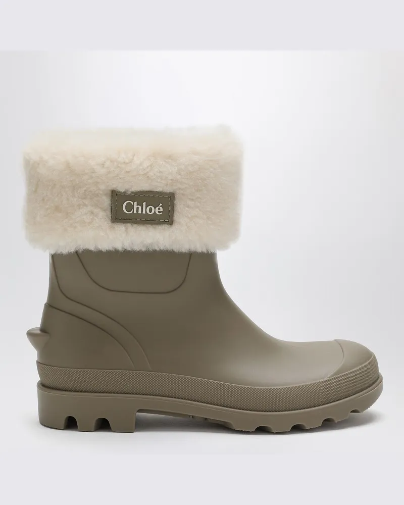 Chloé Vetivergrüne Gummistiefel Grün