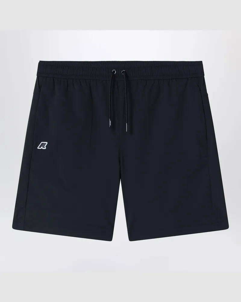 K-Way Schwarze Nesilier-Shorts aus wasserabweisendem Sweatshirtstoff Black
