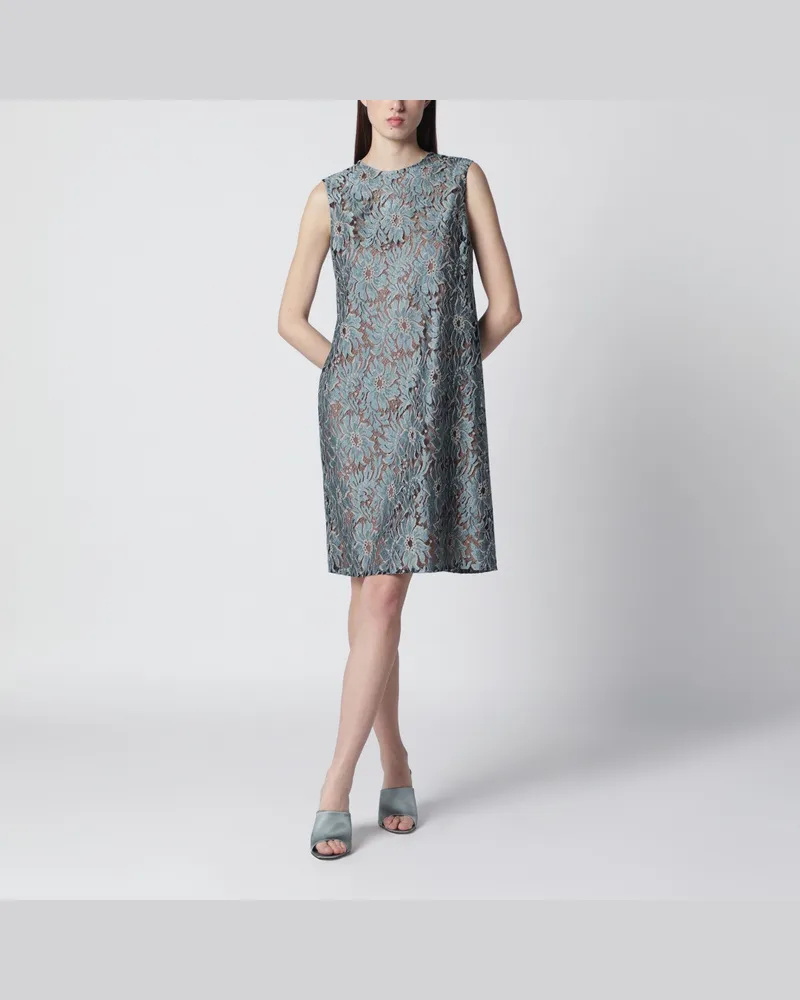 Gucci Salbeigrünes Kleid aus floraler Spitze Green