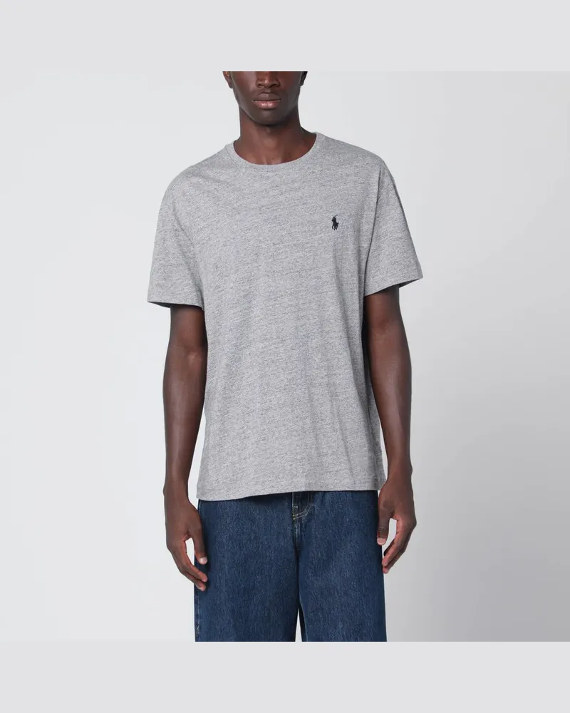 Ralph Lauren Graues Baumwoll-T-Shirt in Classic-Fit Grau