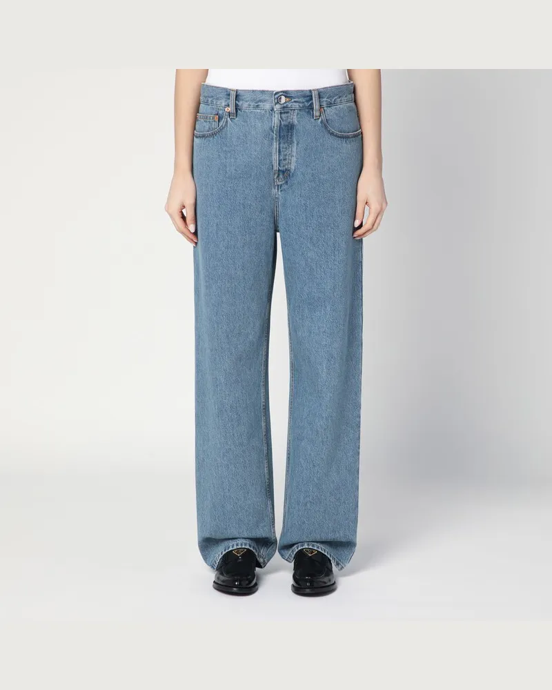 Gucci Weite hellblaue Jeans Blau