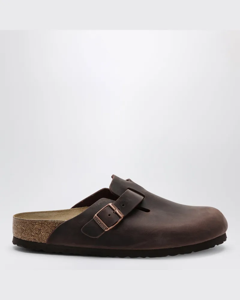Birkenstock Boston Clogs aus geöltem Leder in Habana von Brown