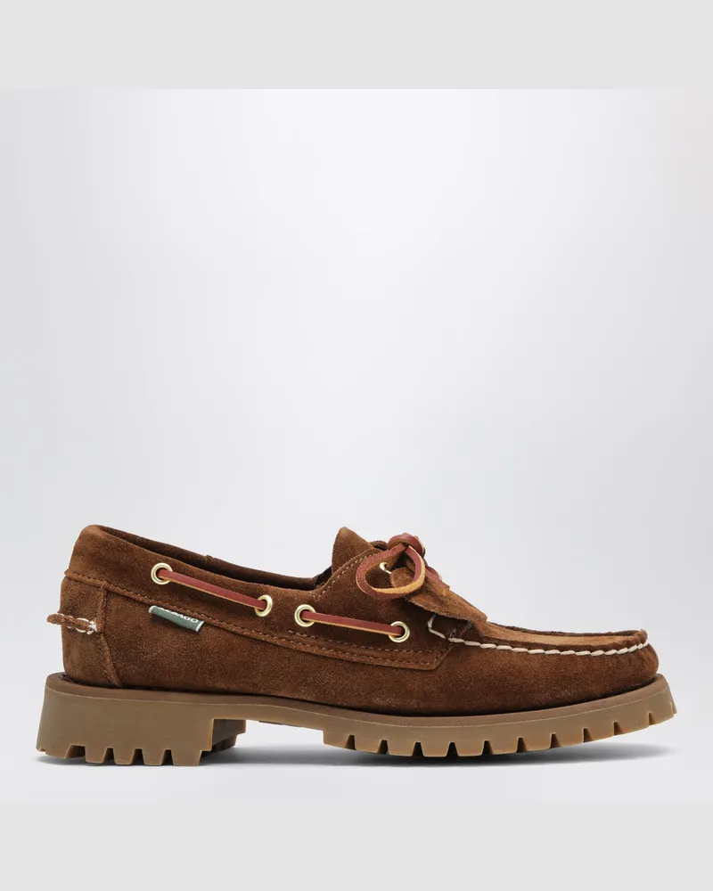 Sebago Braune Ranger Artisan Ox Bootsschuhe aus Veloursleder Brown