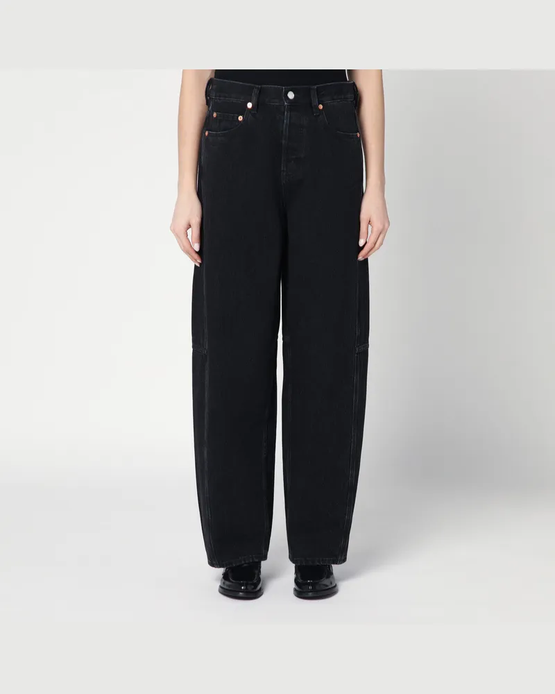 Gucci Weite schwarze Jeans Black