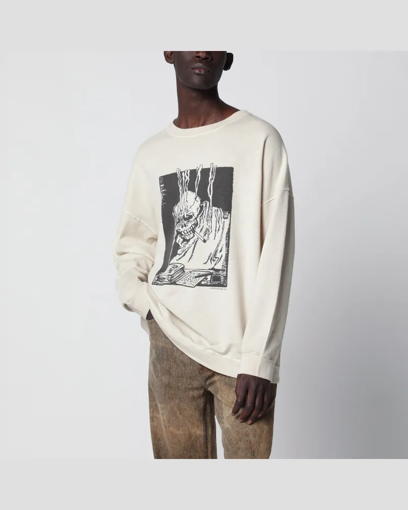 Our Legacy Slack-Sweatshirt „Angry Fan Mail" aus Baumwollmix, schwarz Black