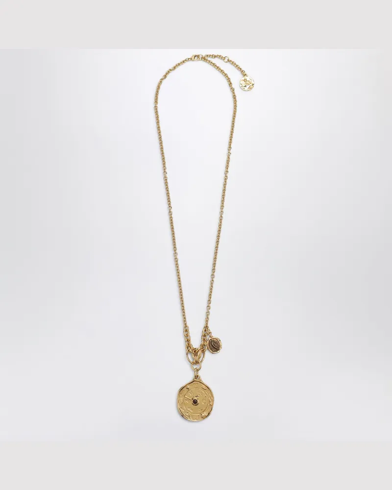 Chloé Goldene Halskette mit Tierkreiszeichen-Anhänger Yellow