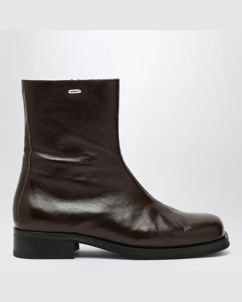 Our Legacy Camion-Stiefel aus olivgrünem Leder Grün