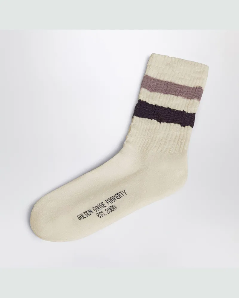 Golden Goose Elfenbein Socken aus Baumwoll-Mix Multicolor