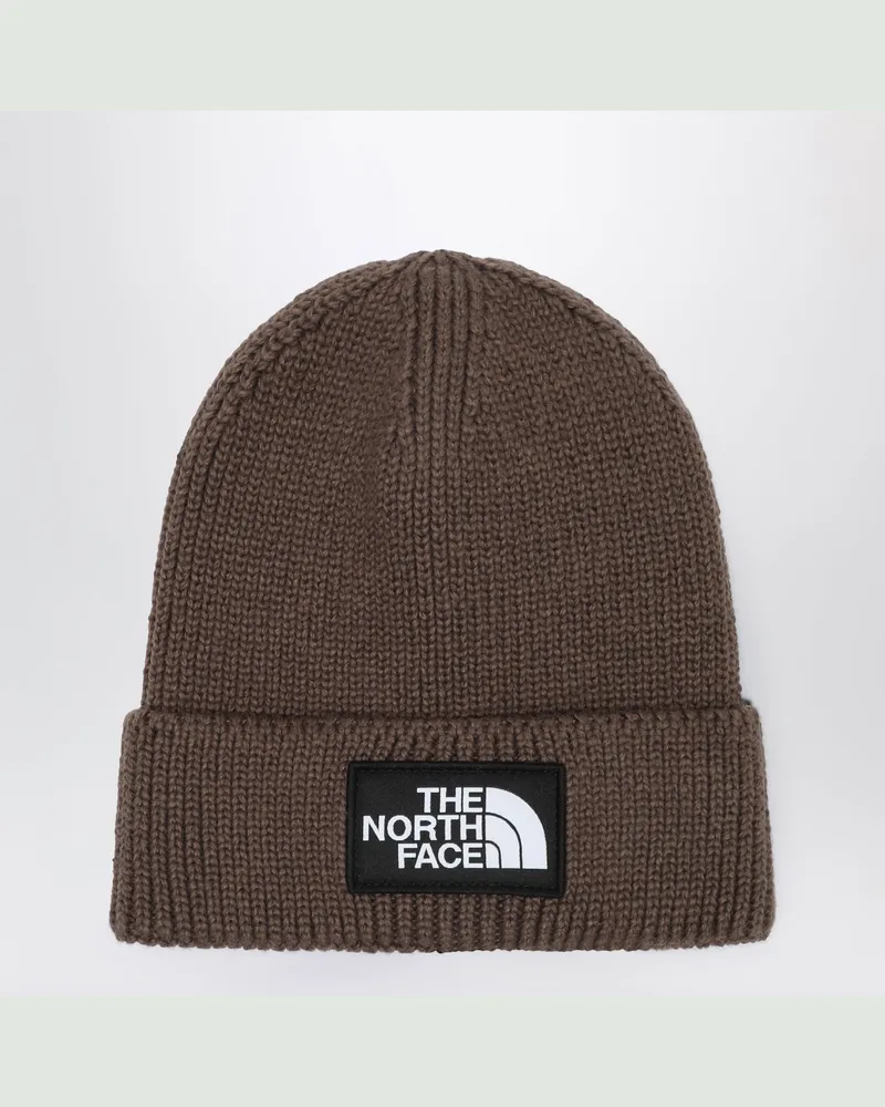 The North Face Brown beanie with logo patch Brown