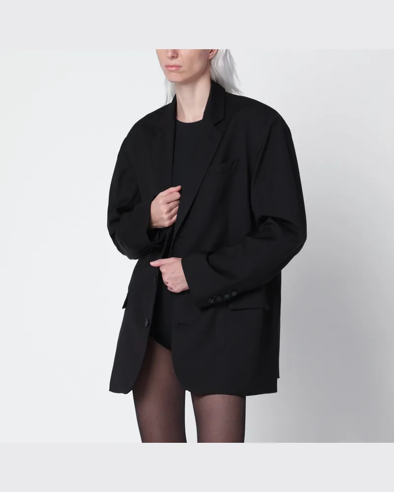 FRANKIE Shop Gelso schwarze einreihige Jacke Black