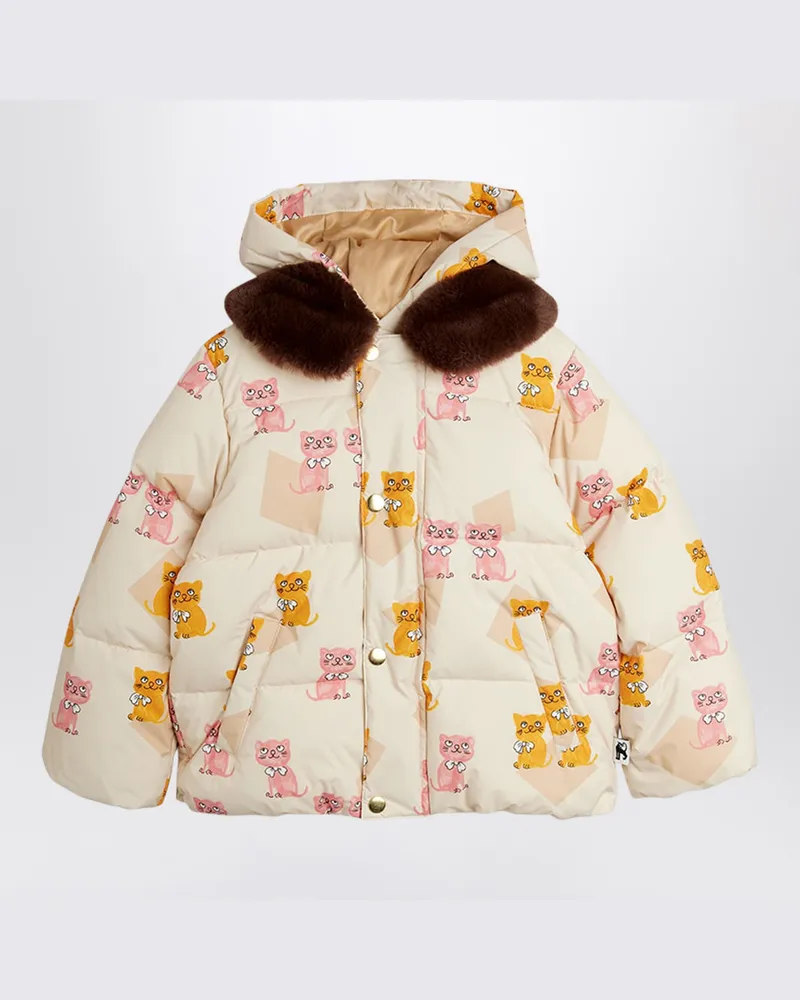 Mini Rodini Gesteppte Jacke Violas mit Veilchenmuster Multicolor
