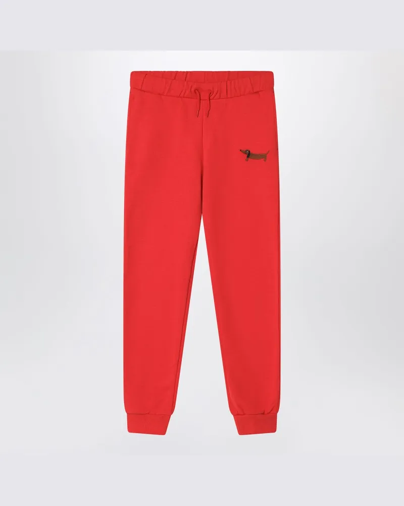 Mini Rodini Jogginghose aus roter Bio-Baumwolle Rot