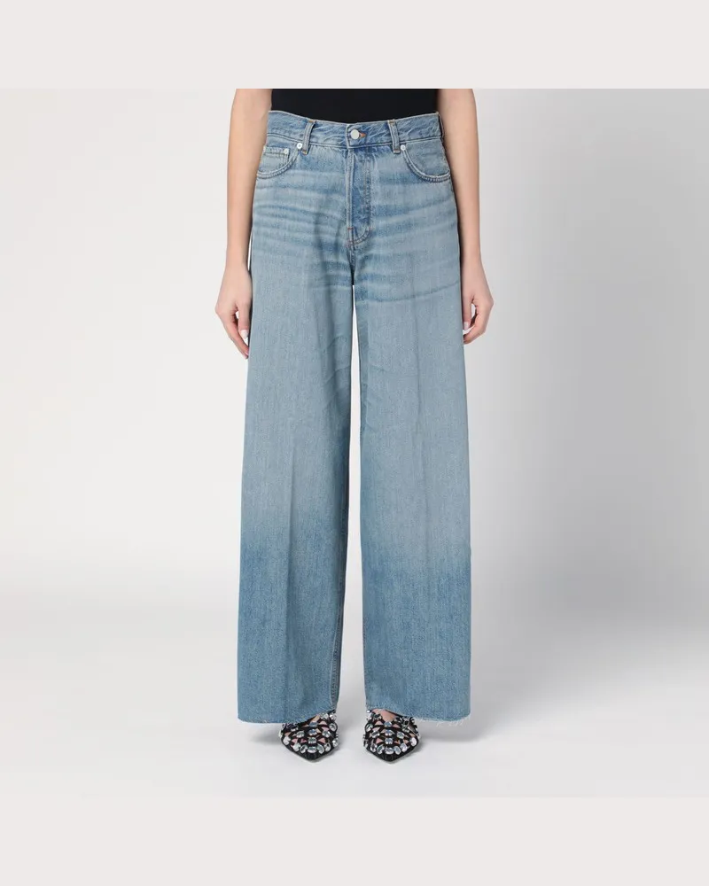Haikure Weite blau ausgewaschene Jeans Blau