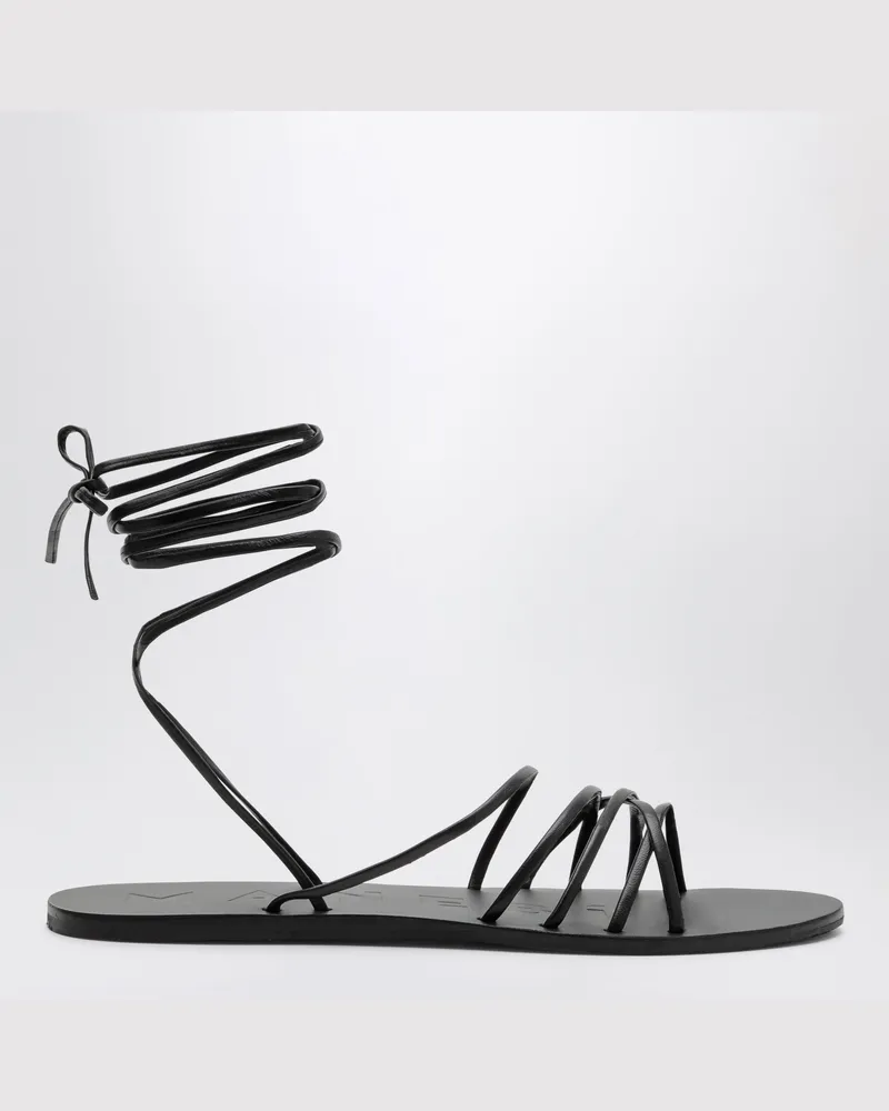 Manebí Black crossover leather sandals Black