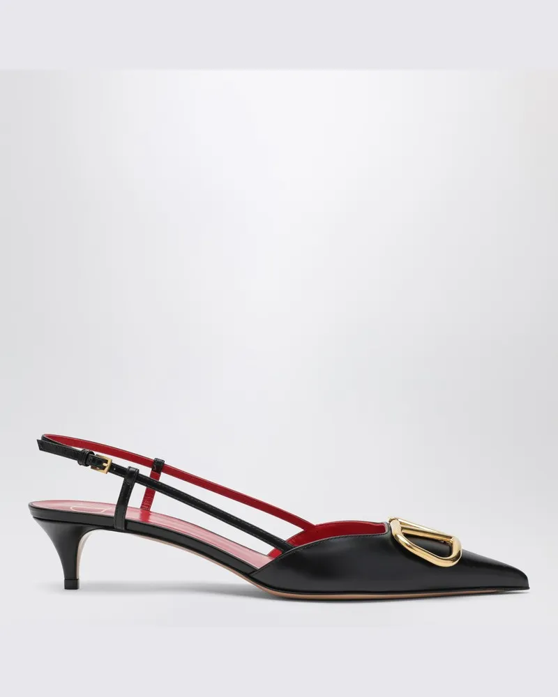 Valentino Garavani Schwarze Vlogo-Signature-Slingback-Pumps Schwarz