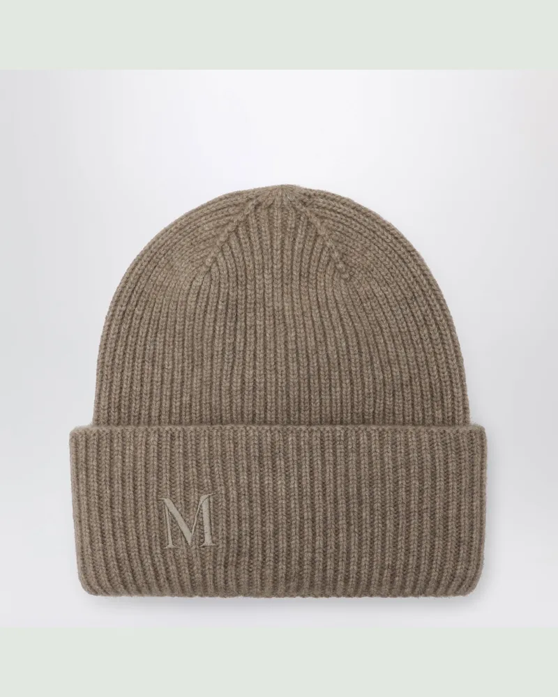 Max Mara Beige Beanie aus Kaschmir Brown