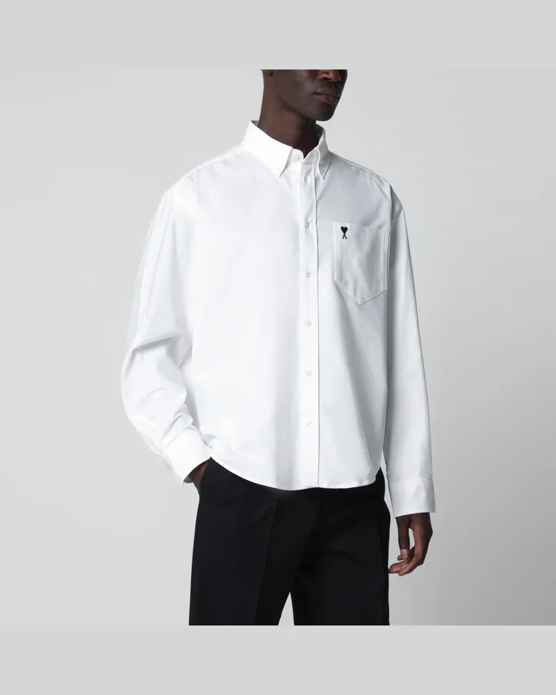 AMI Paris Weißes Ami de Coeur Hemd White
