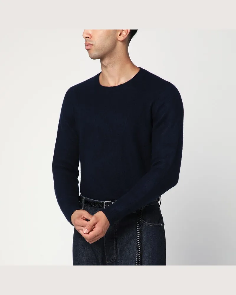 Drumohr  Marineblauer Pullover aus Lammwolle Blau