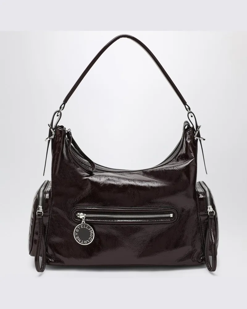 Stella McCartney Dartmoor Schultertasche in Auberginenfarbe Burgunderrot
