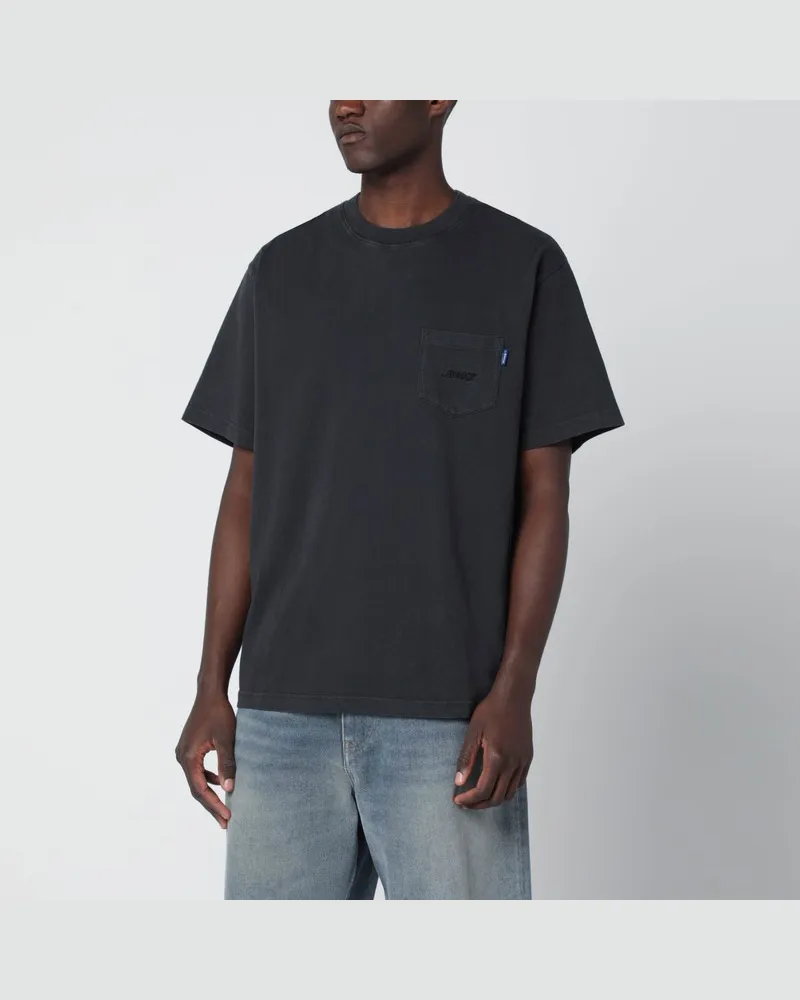 AWAKE NY Schwarzes Rundhals-T-Shirt mit Logo Schwarz