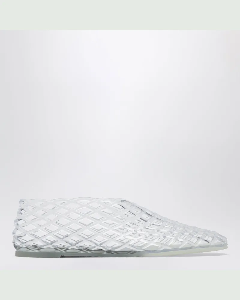 SENSO Transparente Ballerinas aus Gummi-Mesh White