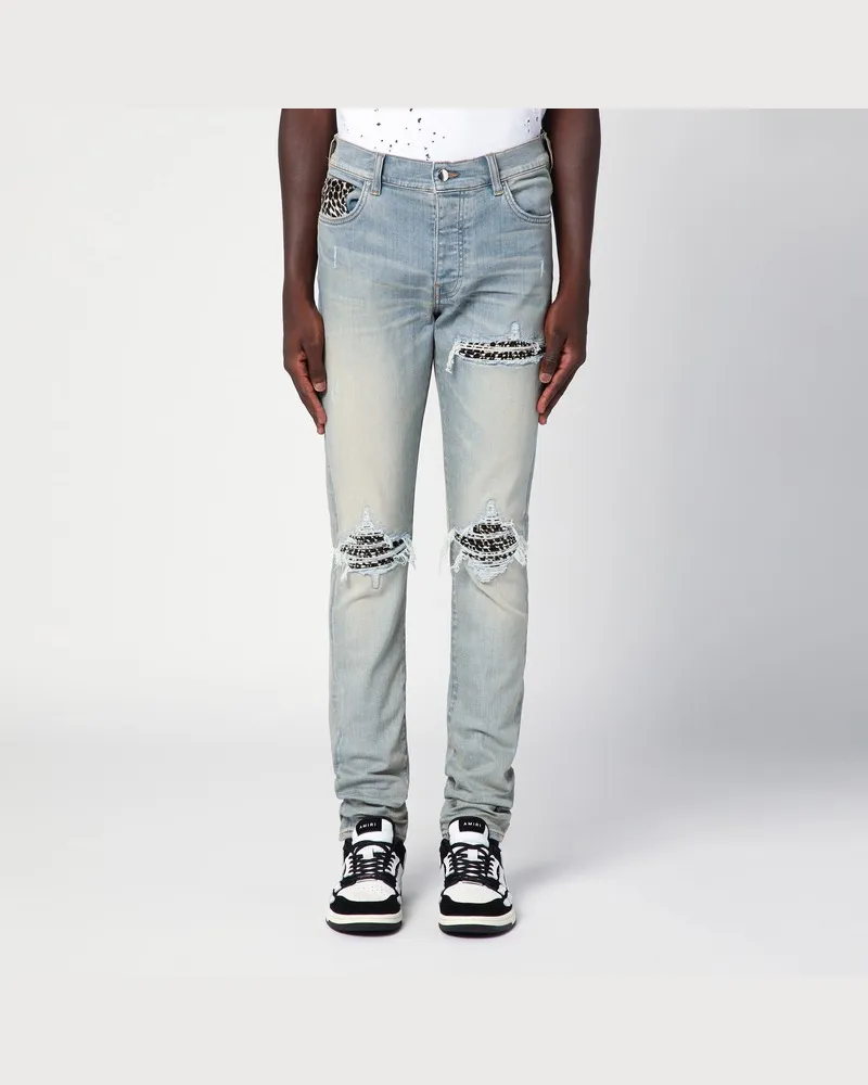 Amiri Jeans Leopard MX1 indigo antik Hellblau