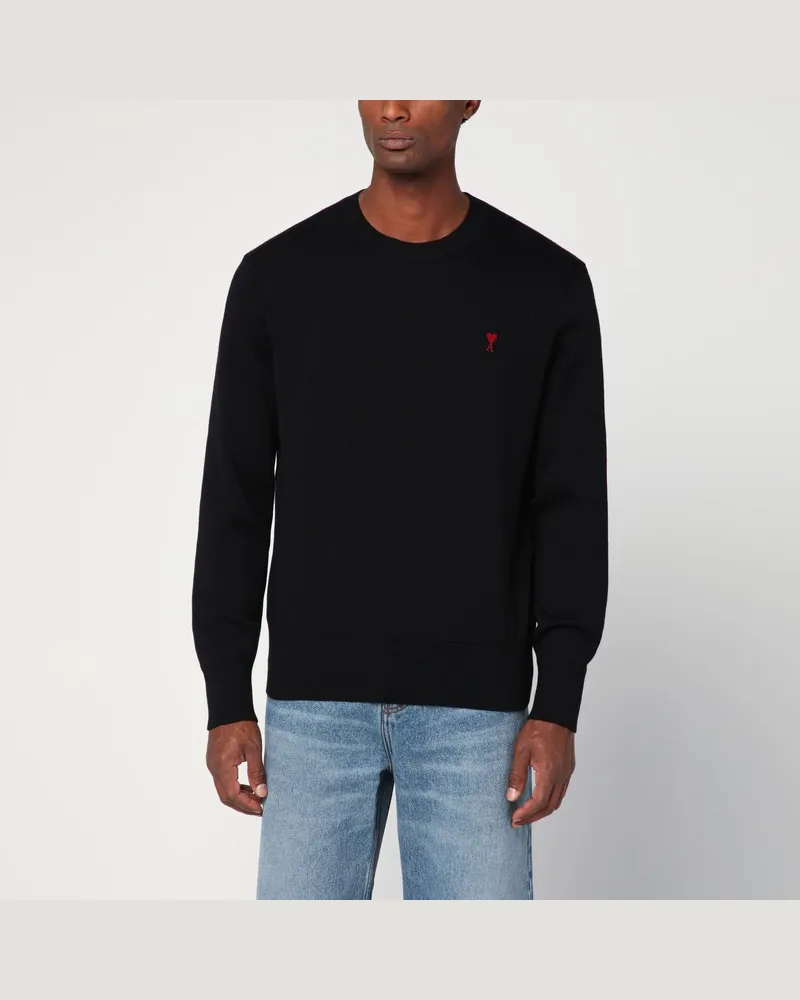 AMI Paris Schwarzer Ami De Coeur Pullover Schwarz