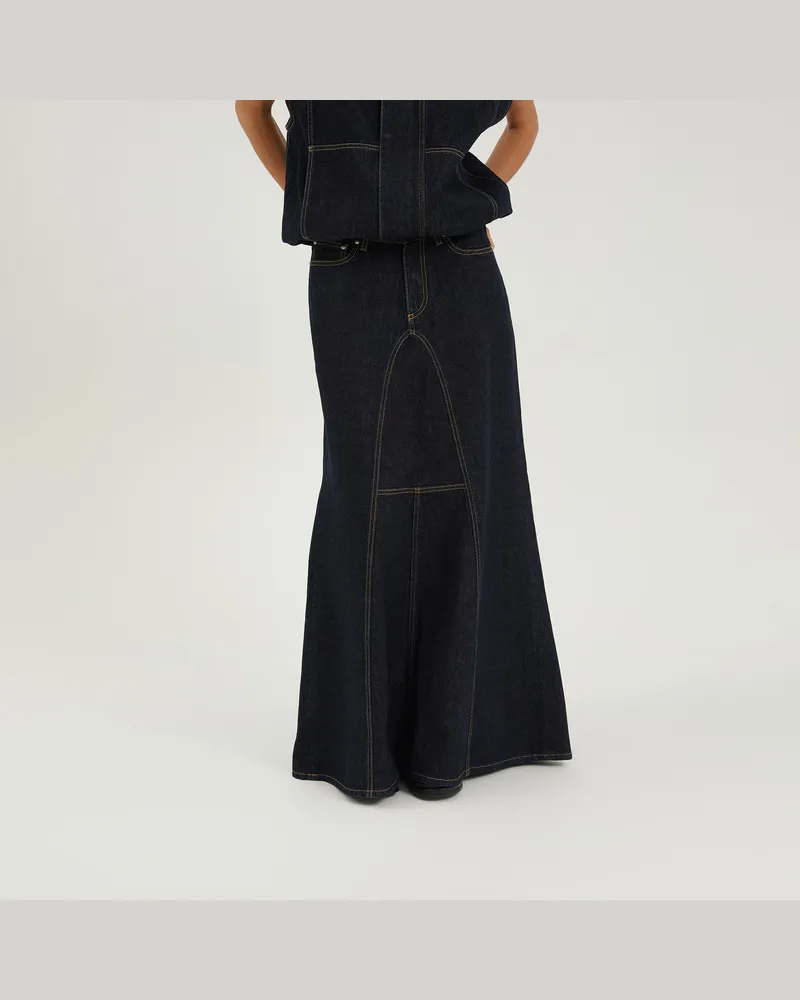 1989 STUDIO Lange Jeansrock dunkelblau 