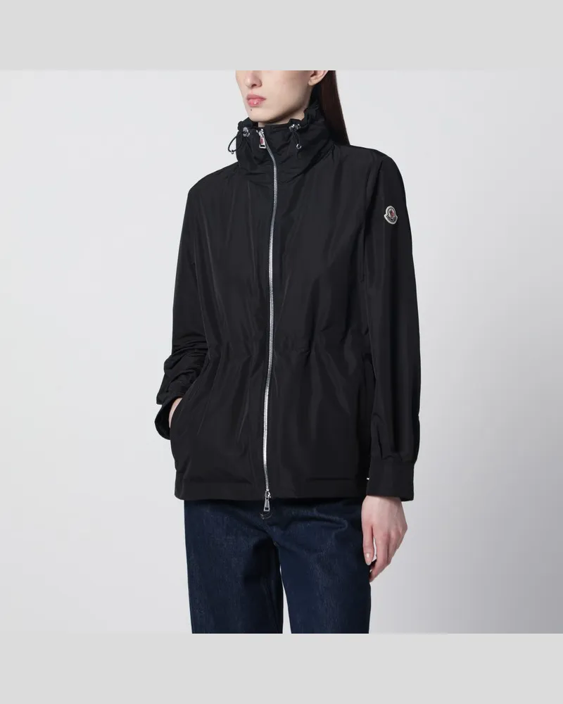 Moncler Enette kurzer Parka mit Kapuze schwarz Schwarz
