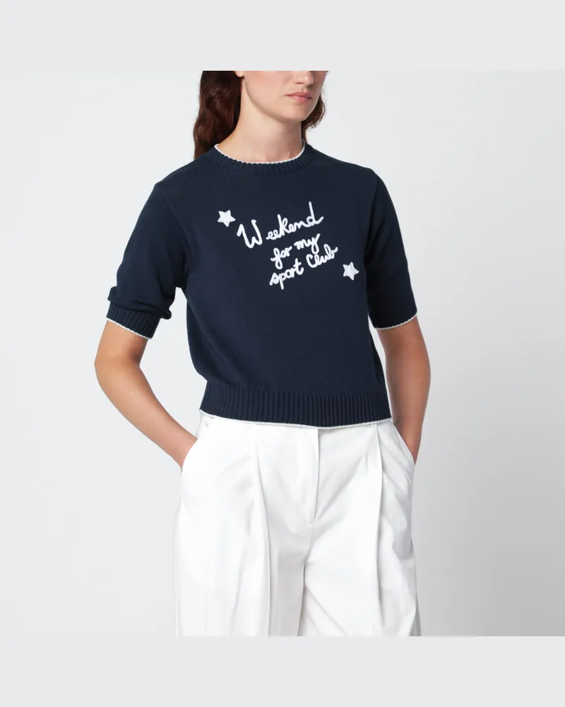Max Mara Kastenförmiges Jeans-Baumwollhemd Blue