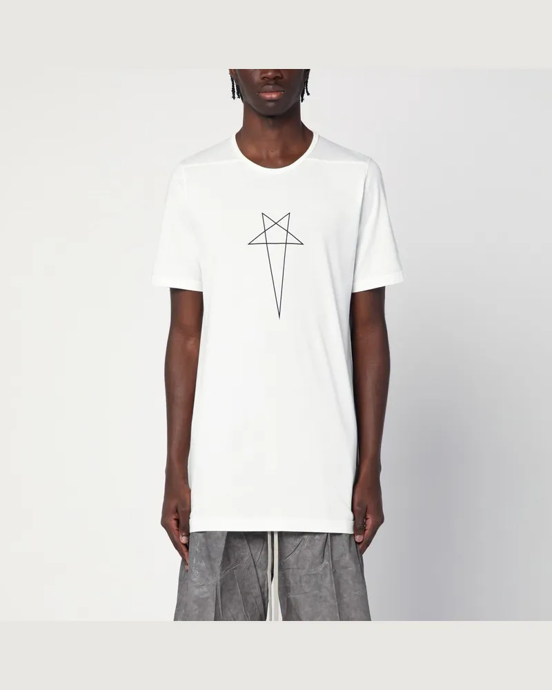 DRKSHDW by Rick Owens Weißes T-Shirt Jumbo mit Logo Weiß