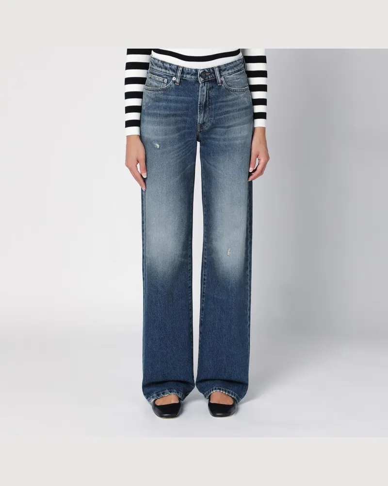 Semicouture Weite Jeans Jennifer in ausgewaschenem Blau Hellblau