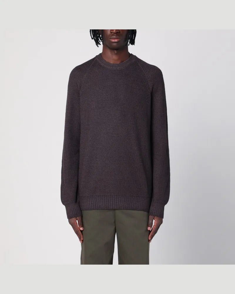 Tagliatore Brauner Pullover aus Schurwolle Braun