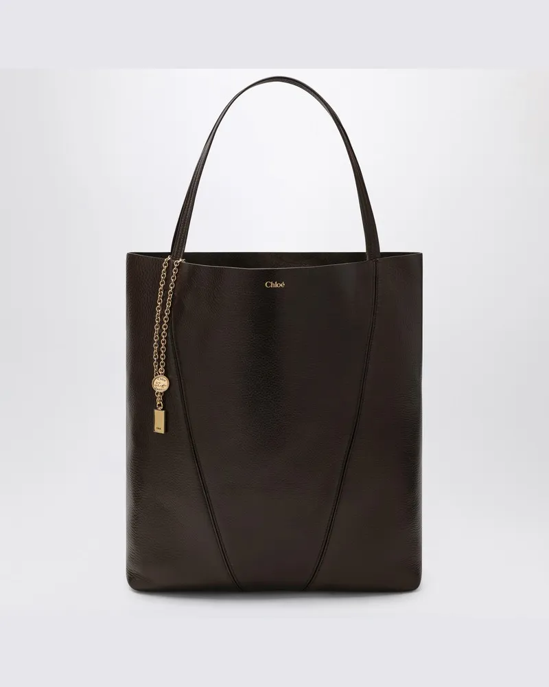 Chloé Große dunkelbraune  Spin Tote Bag Braun