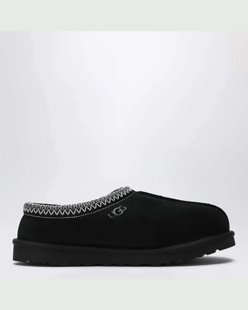 UGG Tasman schwarze Leder-Slipper Black