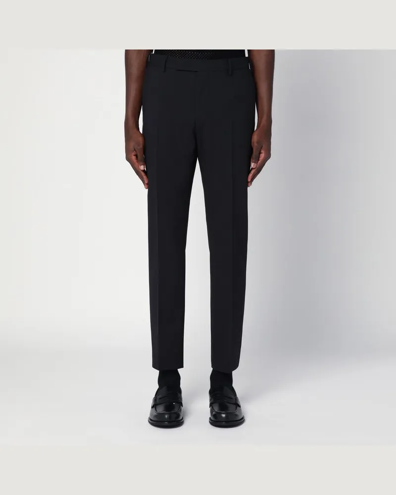 PT TORINO Schwarze Wollhose Schwarz