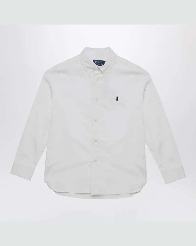 Ralph Lauren Weißes Button-Down-Hemd aus Baumwolle 