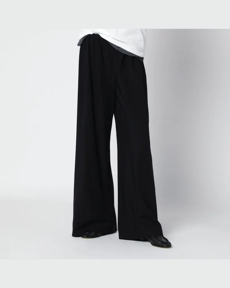 The Row Gala Hose schwarz aus Wolltwill Black