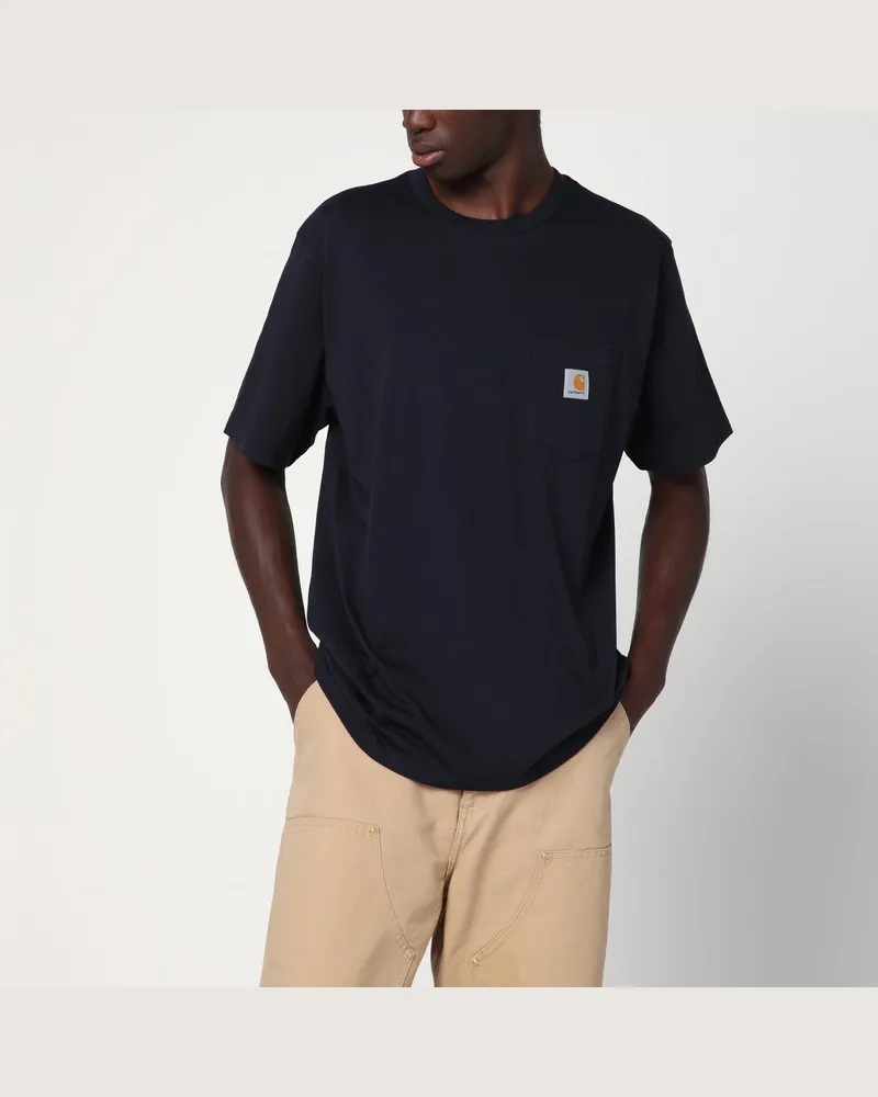 Carhartt WIP S/S Pocket T-Shirt Dark Navy Blau