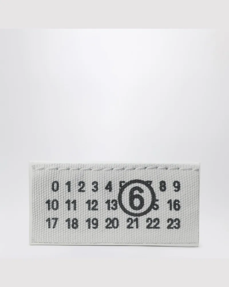 Maison Margiela Weißer Stoff-Clutch mit Zahlen Weiß
