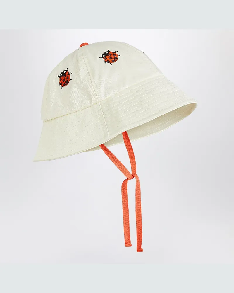 Mini Rodini Weißer Hut mit Marienkäfern White