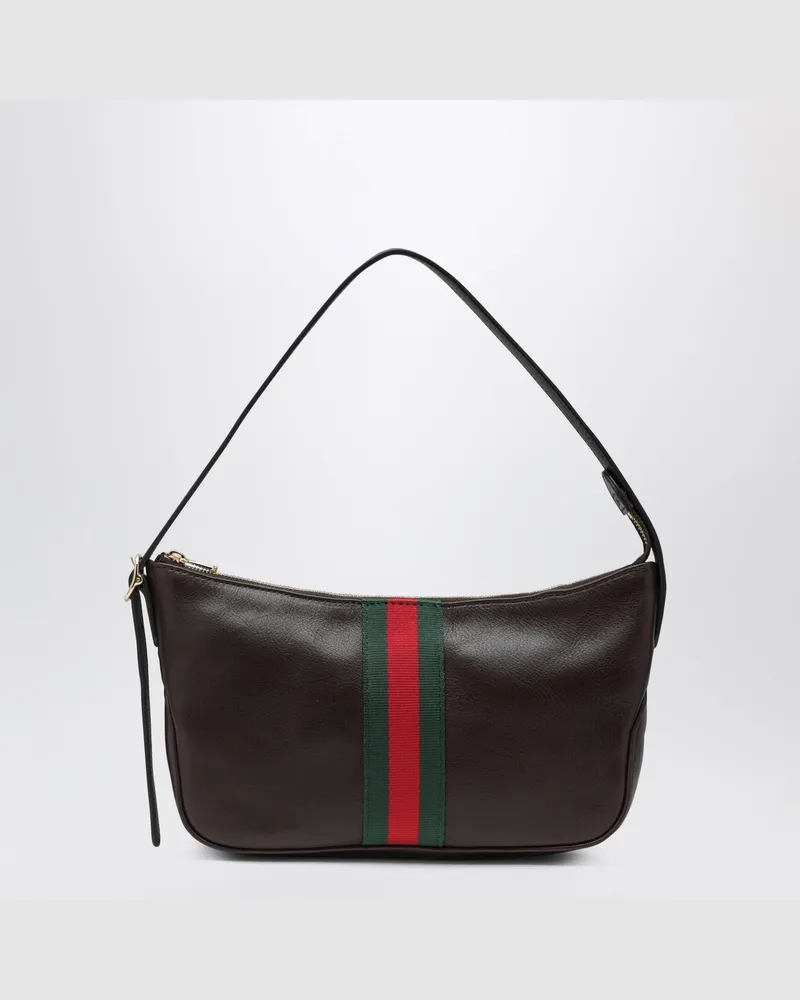 Gucci Kleine braune Lunetta Ledertasche Brown
