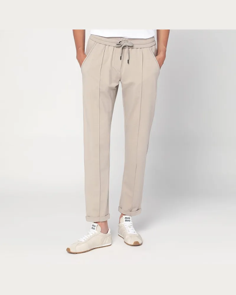 Brunello Cucinelli Jogginghose aus beiger Baumwolle Beige