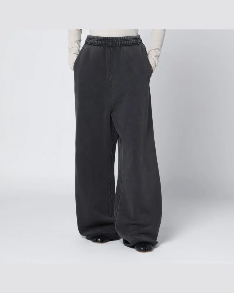 Entire Studios Schwarze gewaschene Jogginghose aus Baumwolle Schwarz