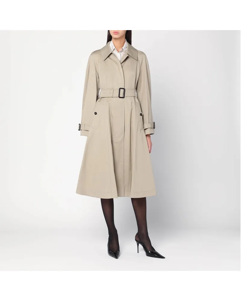 Burberry Langer beiger Ellingham Mantel aus Gabardine Beige