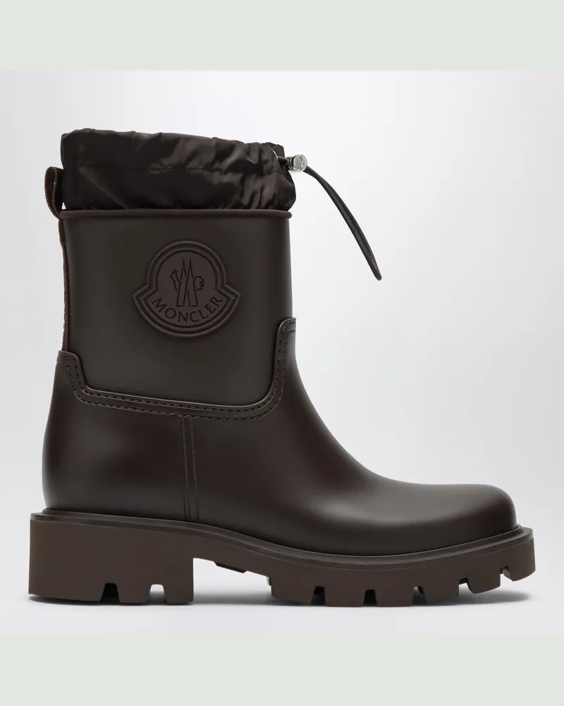 Moncler Regenstiefel Kickstream aus PVC und Nylon in Braun Brown